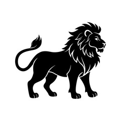 lion silhouette vector illustration isolated on a white background