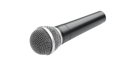 Microphone studio recording equipment isolated on transparent background