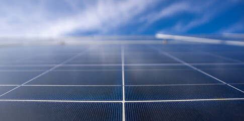 Solar power. Solar panel and sun energy. Electric from sunlight. Energy from the sun powers....