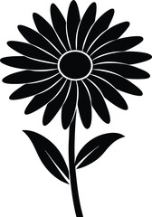 Cape Daisy Vector Silhouette in Minimal Clean and Simple Style Silhouette Vector Art Illustration