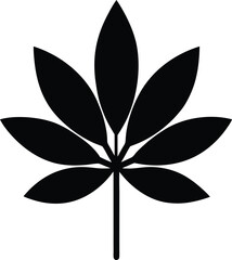 Cassia Vector Silhouette in Minimal Clean and Simple Style Silhouette Vector Art Illustration