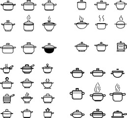 double boiler icon, double boiler illustration, cooking boiler icon, kitchen tool icon, saucepan icon, double pot icon, melting pot icon, steam pot icon, double boiler graphic, food pre