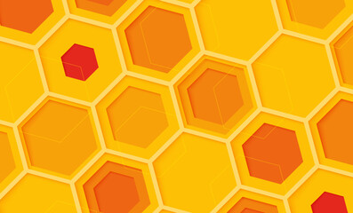 Geometric Hexagon Pattern Vector Background