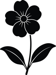 Nemesia Vector Silhouette in Minimal Clean and Simple Style Silhouette Vector Art Illustration