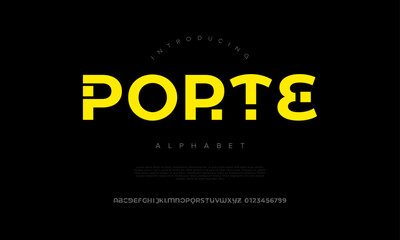 Bold and modular geometric font with a unique twist�perfect for tech, logos, and modern titles