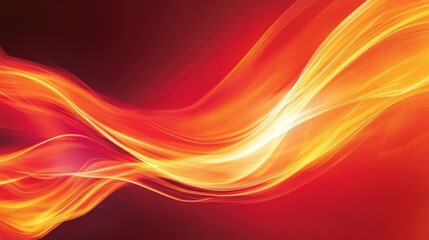 A fiery abstract design with bold streaks of red, orange, and yellow, flowing across the scene in sweeping waves of color, creating an intense, passionate backdrop