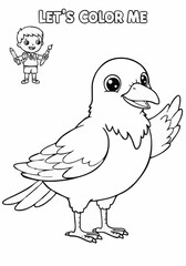 Obraz premium Children's coloring pictures of a crow