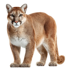 Obraz premium Realistic Cougar Illustration with Transparent Background for Design Use