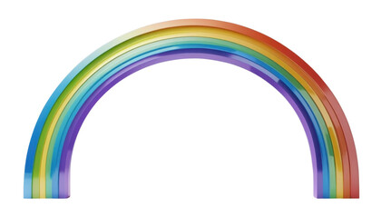 Obraz premium A vibrant spectrum of colorful rainbow illustrations against sky and white backgrounds, featuring bright design elements and weather symbols