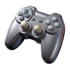 3d realistic gaming controller isolated on transparent background