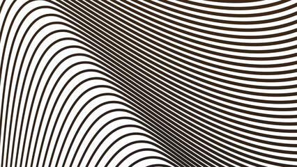 Dark brown stripes curve line background for modern abstract wallpaper fabric texture and digital design
