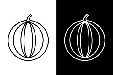 Fresh Honeydew Melon Line Icon Design for UI and Decor