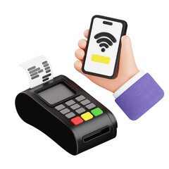 3D Render of Contactless Mobile Payment