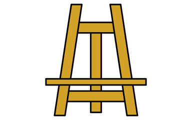 Simple line drawing icon of easel