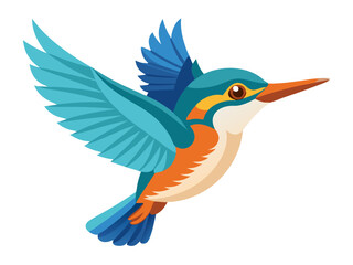 illustration of a cartoon flying bird