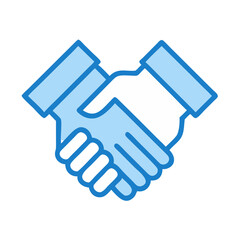 Modern handshake icon symbolizing business partnership and agreement
