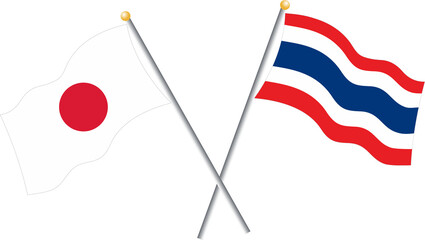 South Korea and Thailand flag 