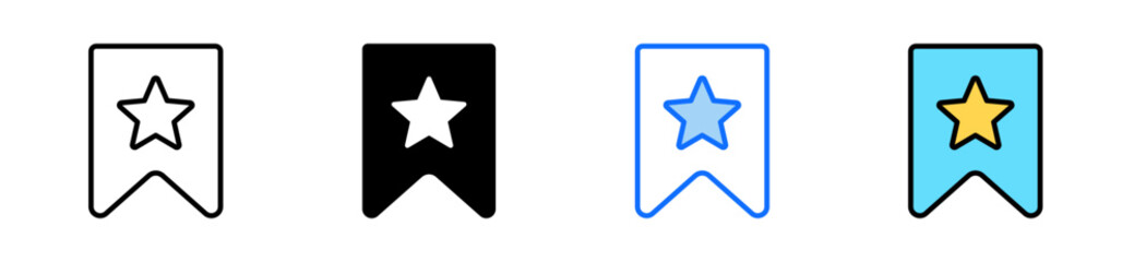 Favorite Icon Set Multiple Style Collection