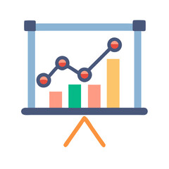 Colorful data chart illustration depicting trends and progress analysis
