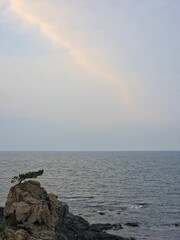 Peaceful natural landscape, sky and sea and clouds calm and beautiful seascape background, Yeongdeok sea, South Korea - 평화로운 자연 풍경, 수평선, 하늘과 바다와 구름 고요하고 아름다운 바다 풍경 배경, 영덕바다, 한국