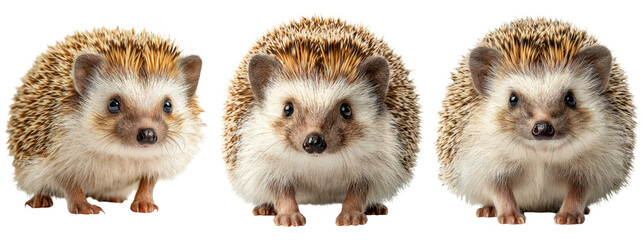 Cute Hedgehogs on a Transparent Background for Creative Projects