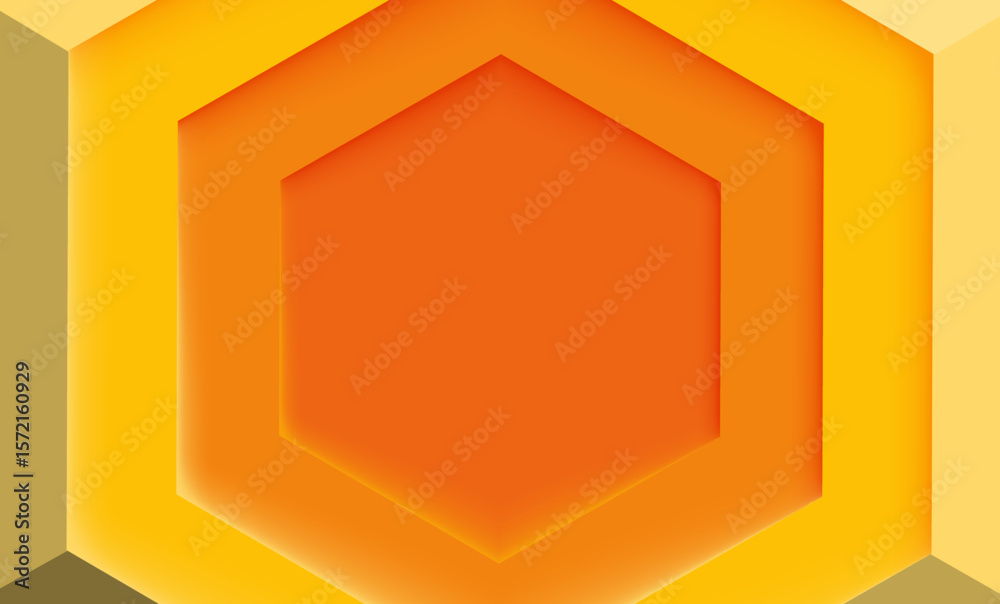 Wall mural abstract orange and yellow vector background with decorative frame design