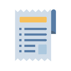 Obraz premium Flat illustration of invoice receipt isolated on White Background