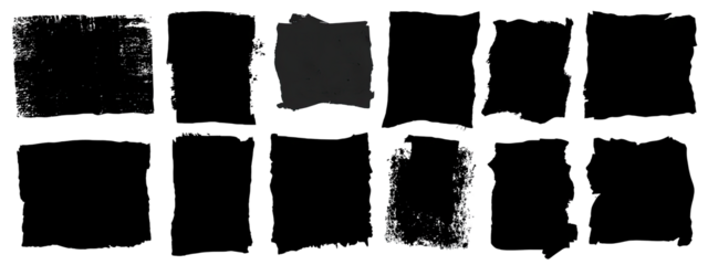 Abstract grayscale image with dark shapes and speckled details