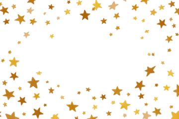 Gold star confetti on black background (2)