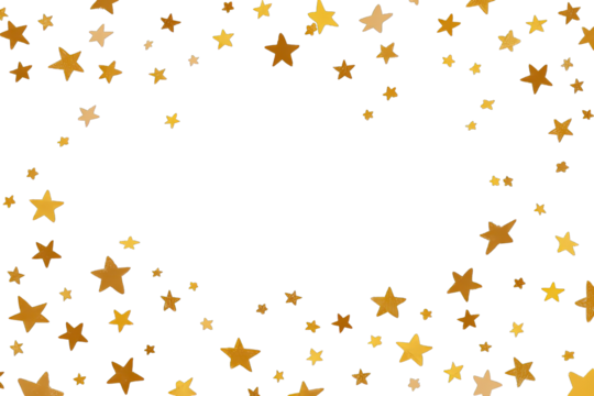 Gold star confetti on black background (2)