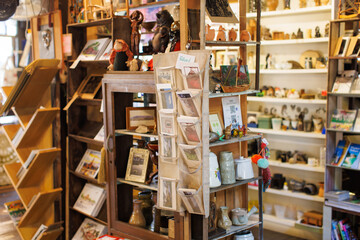 Bangkok, Thailand- March 5, 2025 : Local shop view classic shopping vintage building retro antique architecture of Khlong Bang Luang Floating Market and Artist House famous landmark people travel.