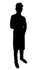 silhouette of a businessman