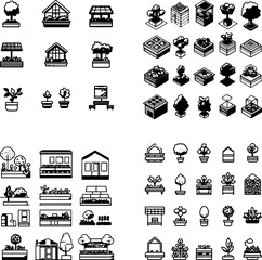 rooftop garden icons, urban rooftop garden, rooftop greenery, green roof, rooftop plants, rooftop planters, rooftop vegetables, rooftop herbs, rooftop flowers, rooftop farming, rooftop