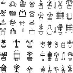 plant support icons, garden support, plant holder, support system, climbing support, trellis icon, plant frame, garden structure, vegetable support, flower support, herb support, tomato