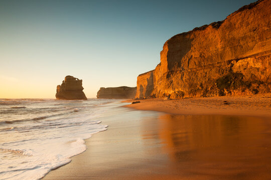 Sunset at Gibson steps beach, Great Ocean Road, Victoria, Australia