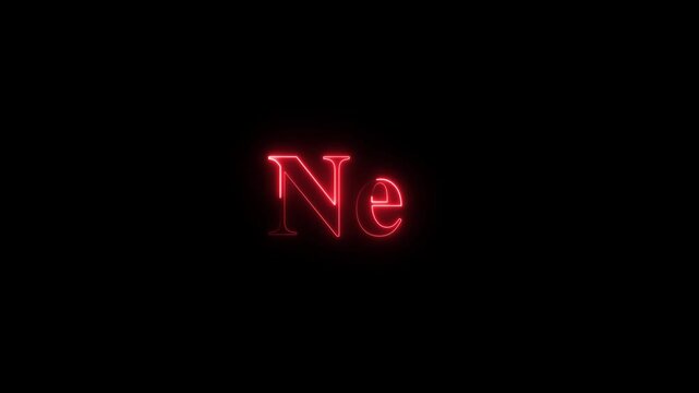 Neon molecule symbol on the black background . chemical representation . neon sign
