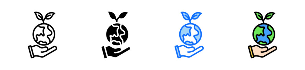 Help The Planet Icon Set Multiple Style Collection