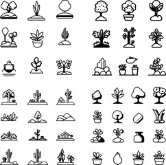 xeriscaping icons, drought-tolerant landscaping, water-efficient garden, low-water plants, dry garden design, sustainable landscaping, water conservation garden, desert landscaping, nat