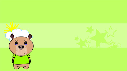 capybara character cartoon background in vector art