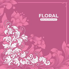 Ornament Floral Background Ve...