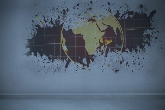 Fototapeta Splash showing earth graphic