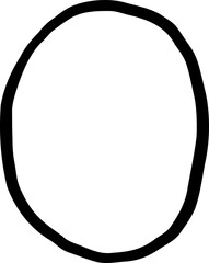 Circular Oval Blob Shape In Line Art