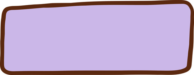Hand Drawn Lavender Rectangle With Rounded Corners