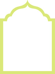 Islamic Frame Arch With Stepped Corners