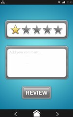 Screenshot of a rating service