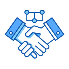 Digital handshake connecting networks for business partnership solutions