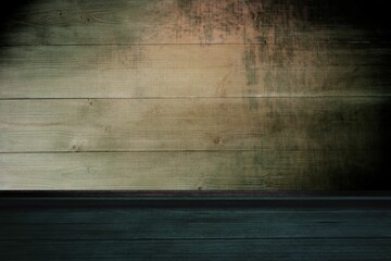 Wood paneling against hardwood floor