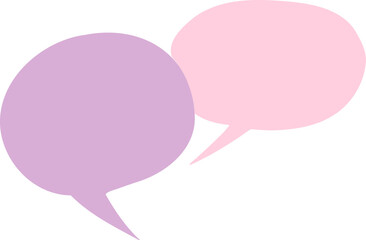 Freeform Speech Bubble Layered Blue And Pink