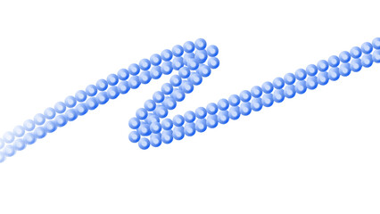 Abstract Digital Chain: A digitally rendered, elegant chain of luminous spheres stretches and curves, adding a touch of sophistication and modernity to any project or design.