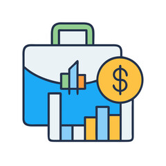 Business portfolio showing financial growth and successful investment concept